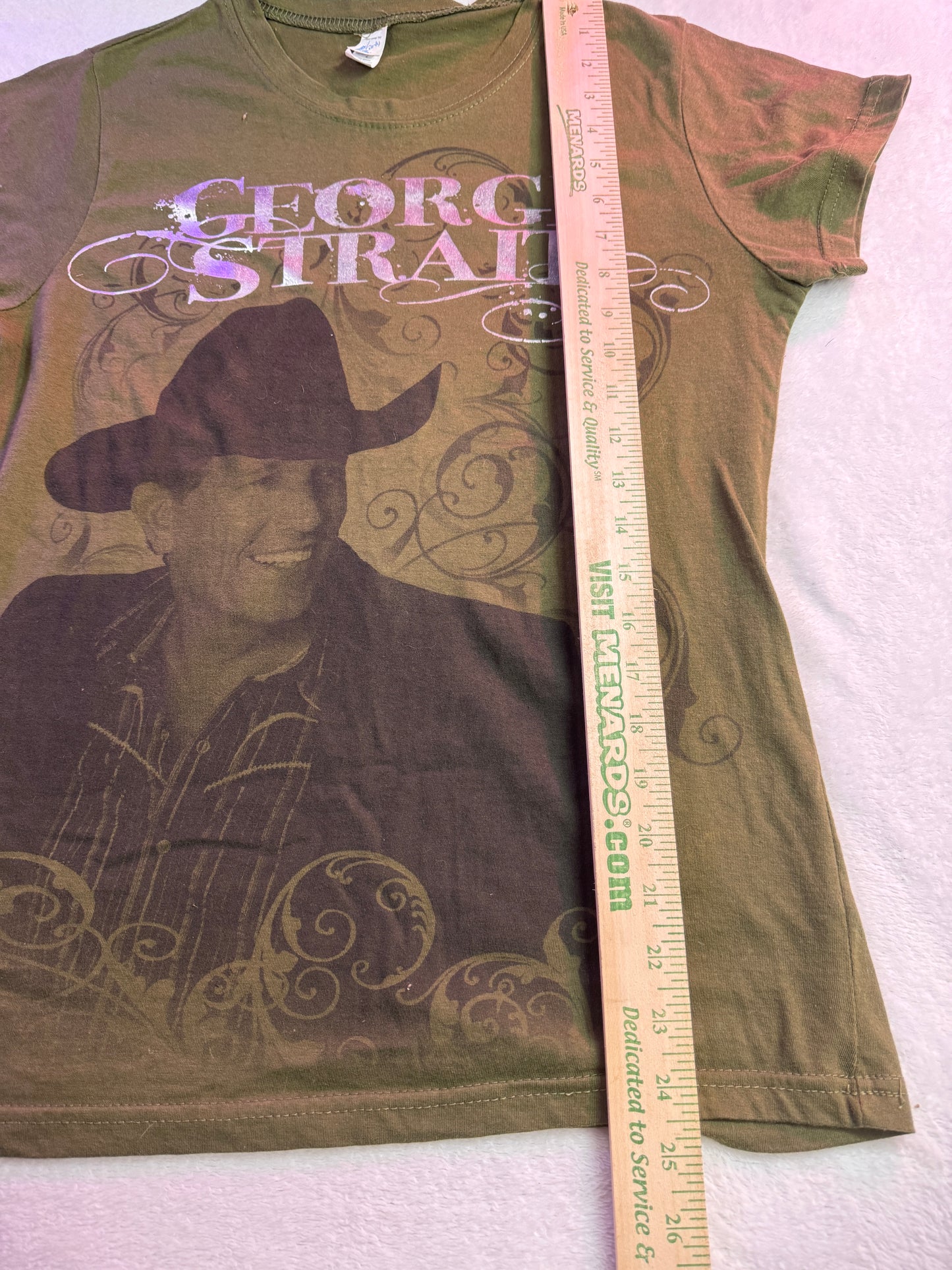 George Strait 2010 Cowboy Rides Away Tour Concert T-Shirt Women's Large