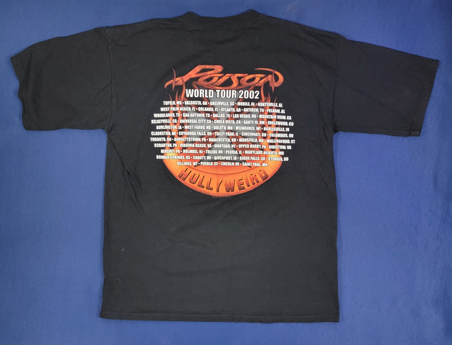 Poison 2002 Hollyweird Tour Concert T-Shirt XL VINTAGE