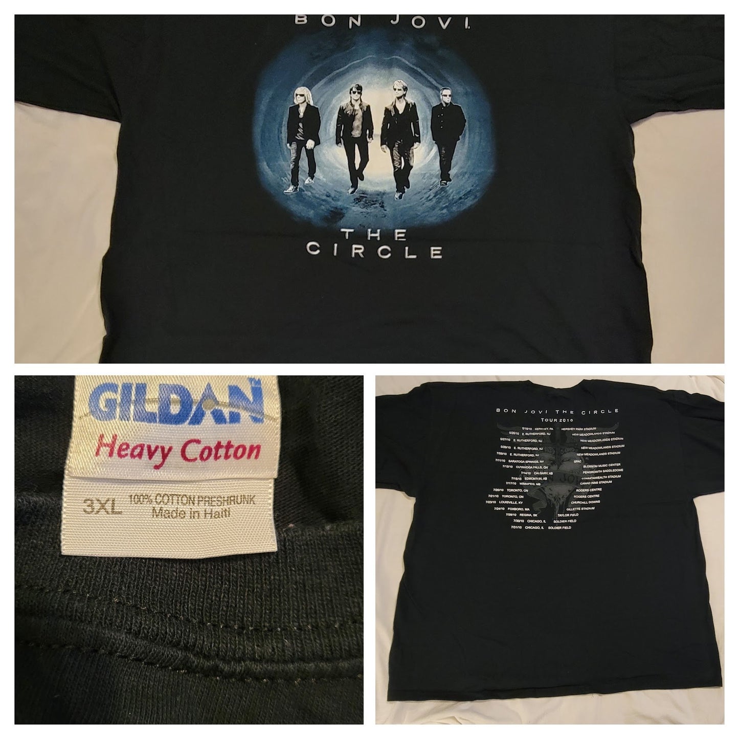 Bon Jovi 2010 The Circle Tour Shirt 3X