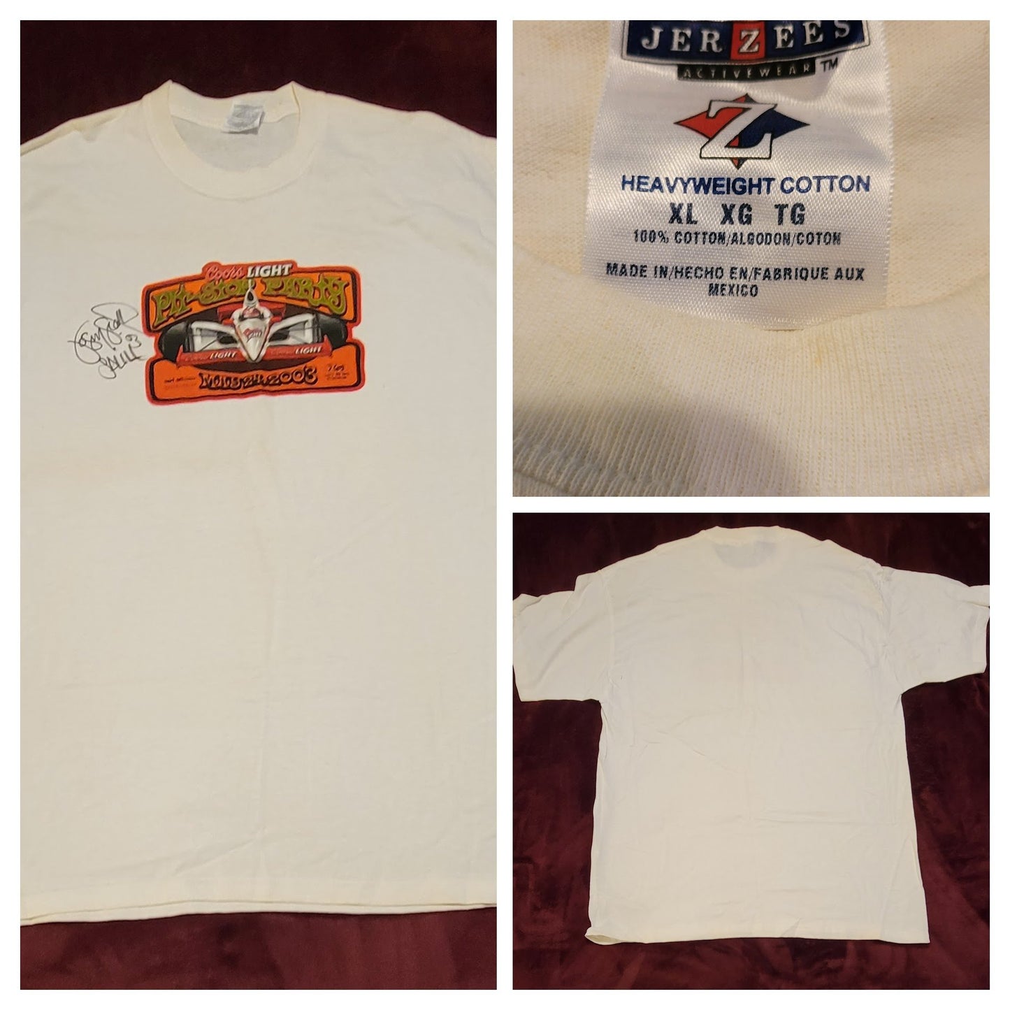 2003 Saliva's Josey Scott Signed shirt Pit Stop Party Indianapolis IN XL. VINTAGE