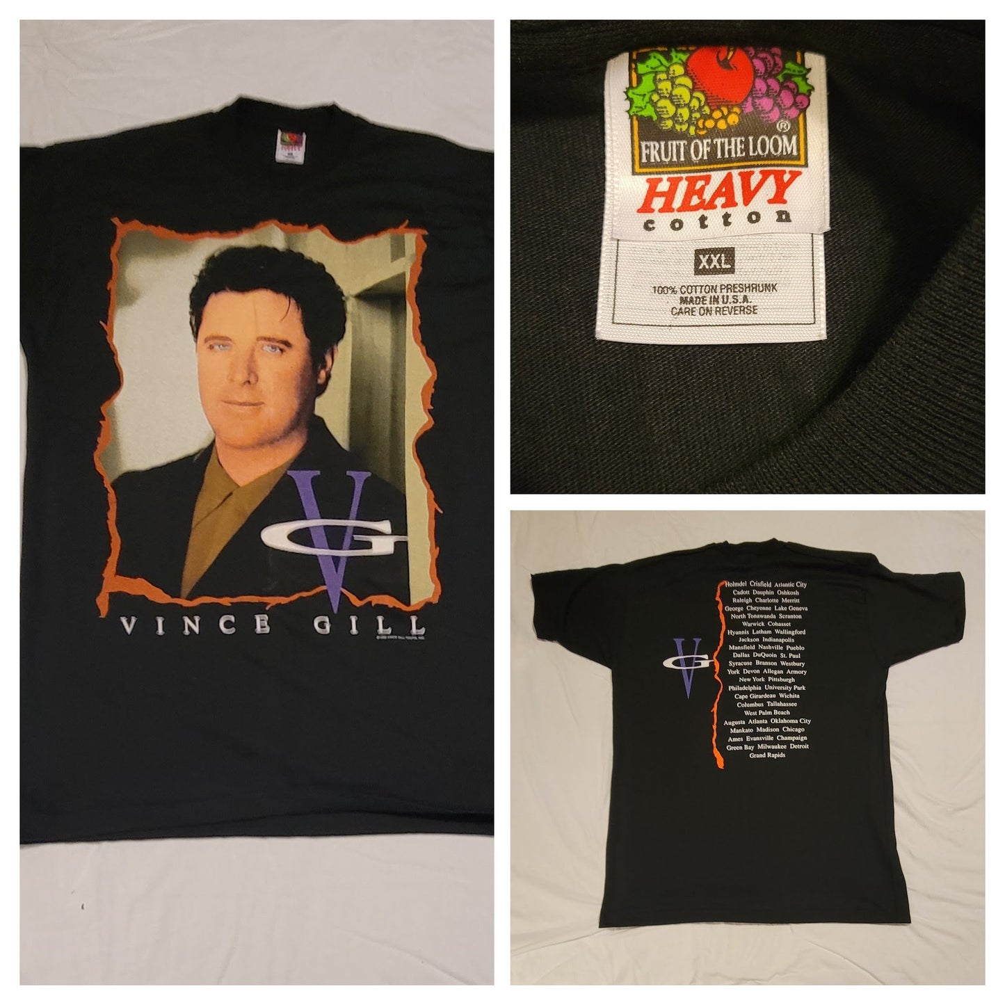 Vince Gill 1996 Concert T-Shirt 2X VINTAGE