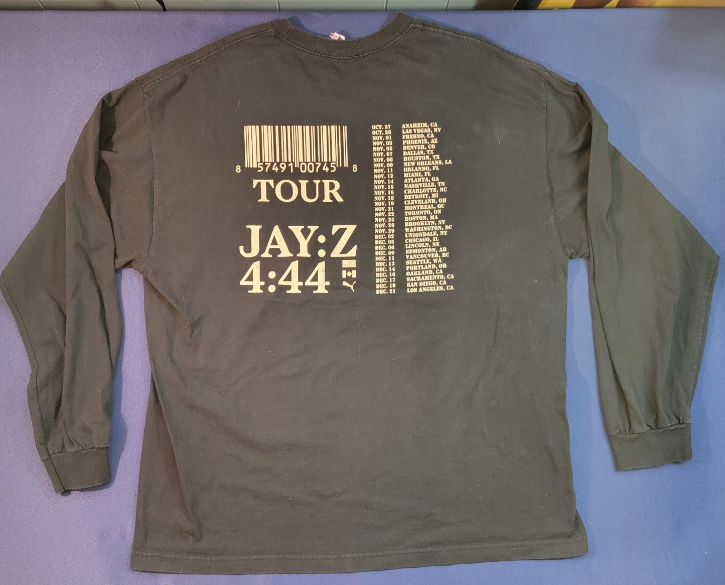 Jay Z  Long Sleeve 2017 Concert Shirt 2XL