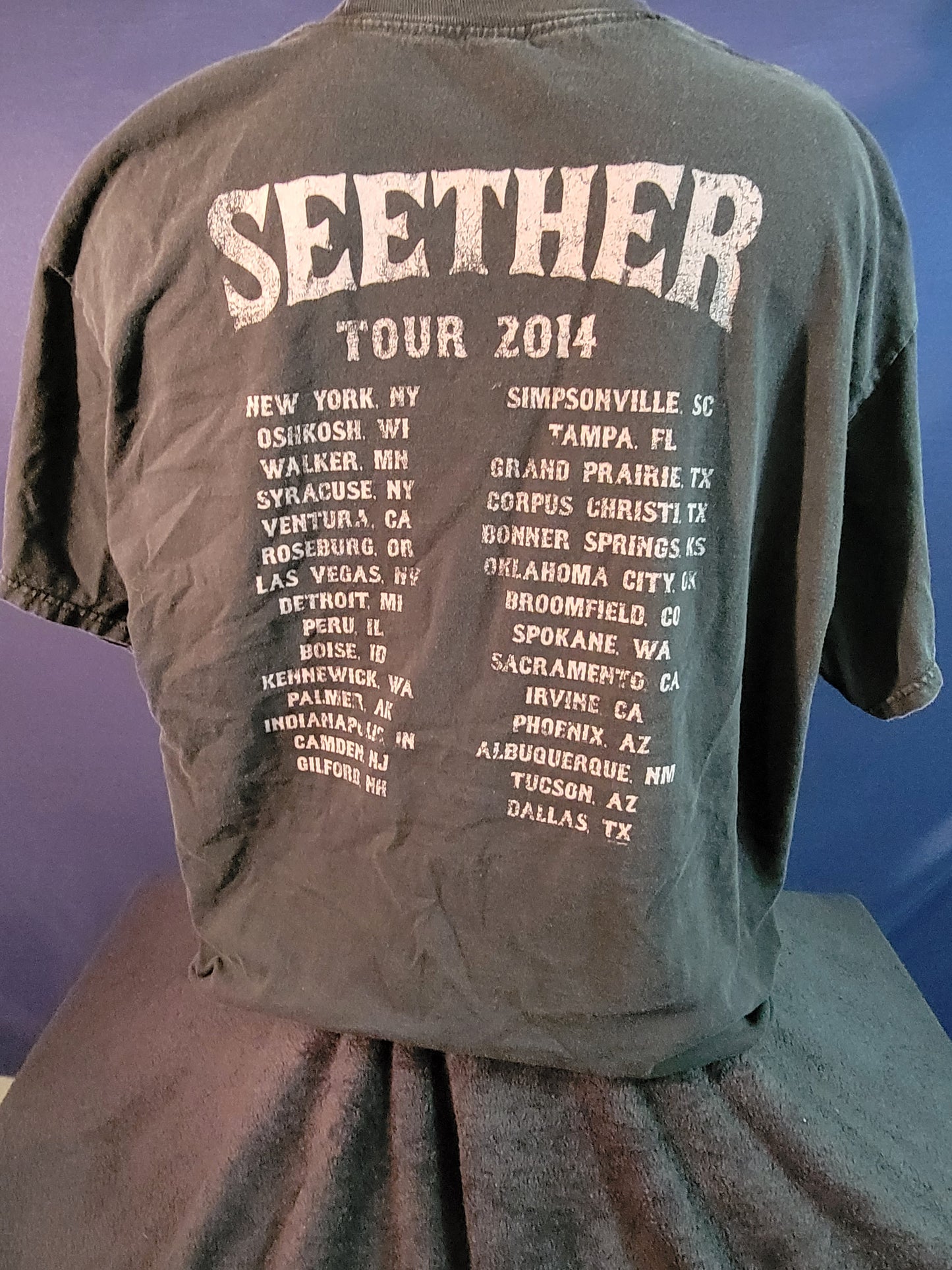 Seether 2014 Concert T-Shirt Black 2X Remedy