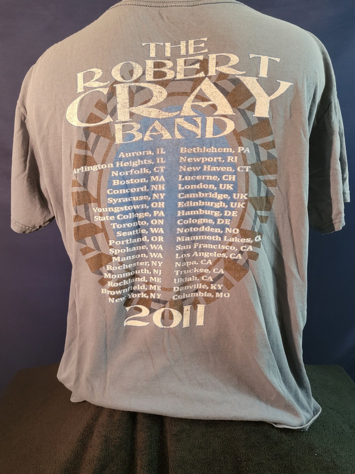 The Robert Cray Band 2011 Concert Tour T-Shirt Large