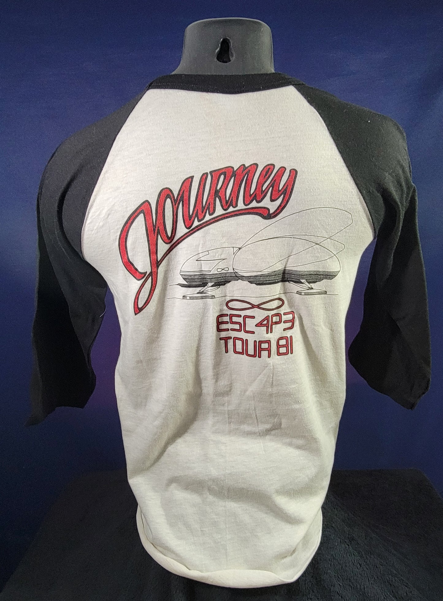 Original Vintage JOURNEY 1981 Escape Tour Concert Baseball Style Shirt Medium