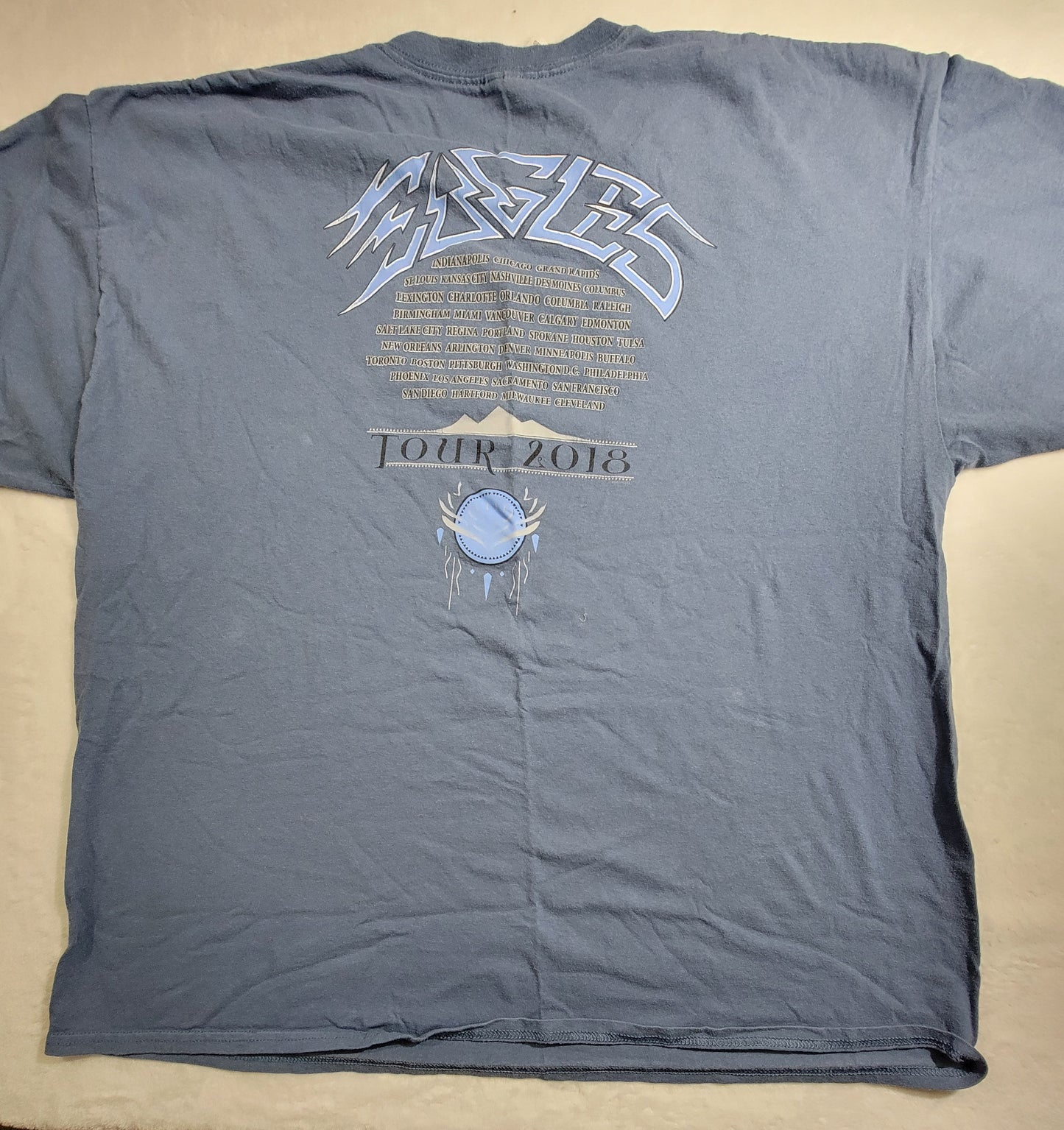 The Eagles 2018 Concert Tour T-shirt Size 2XL Gildan