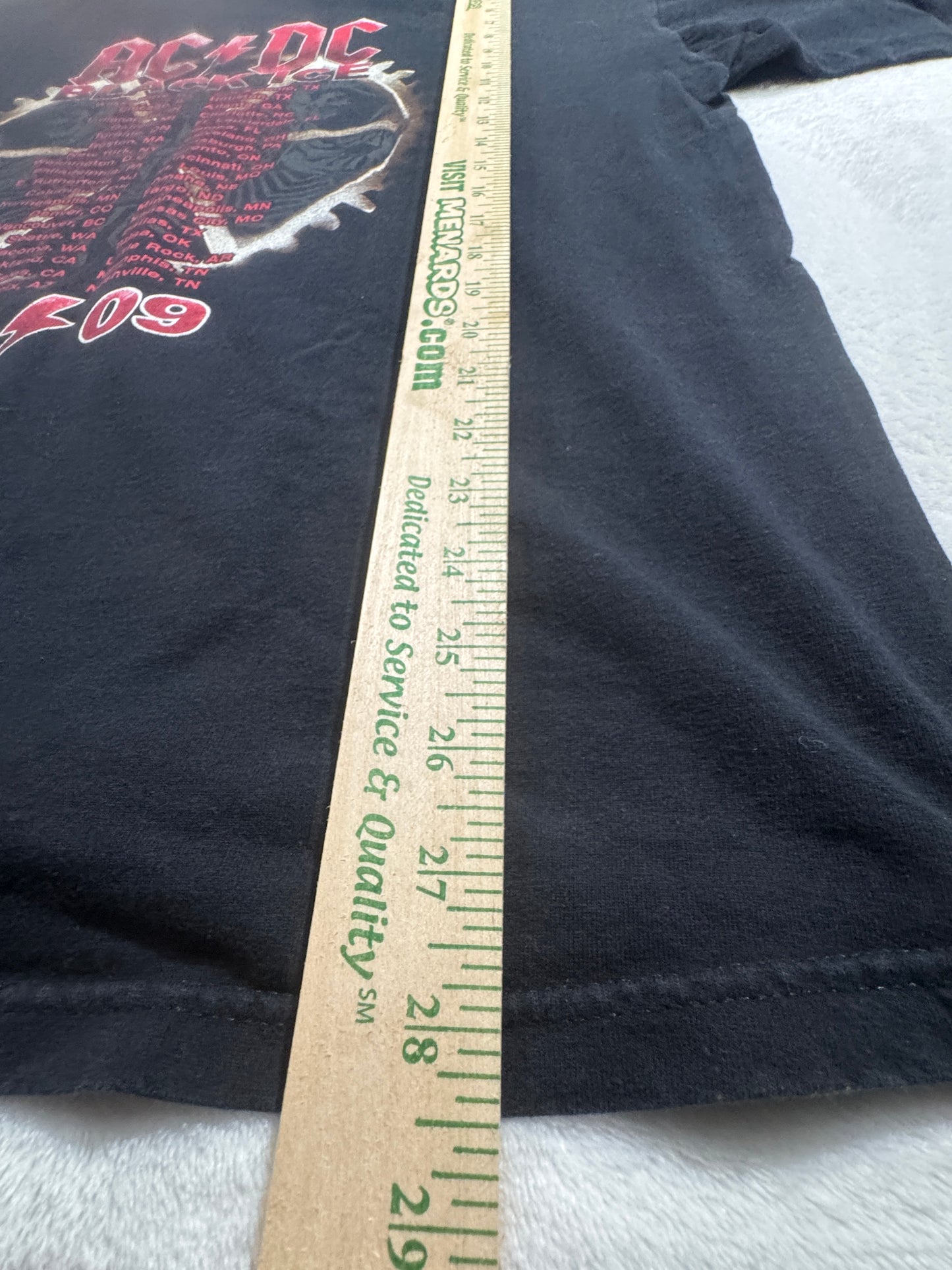 AC/DC 2008-2009 Black Ice Tour Concert T-Shirt Size 2XL ANVIL