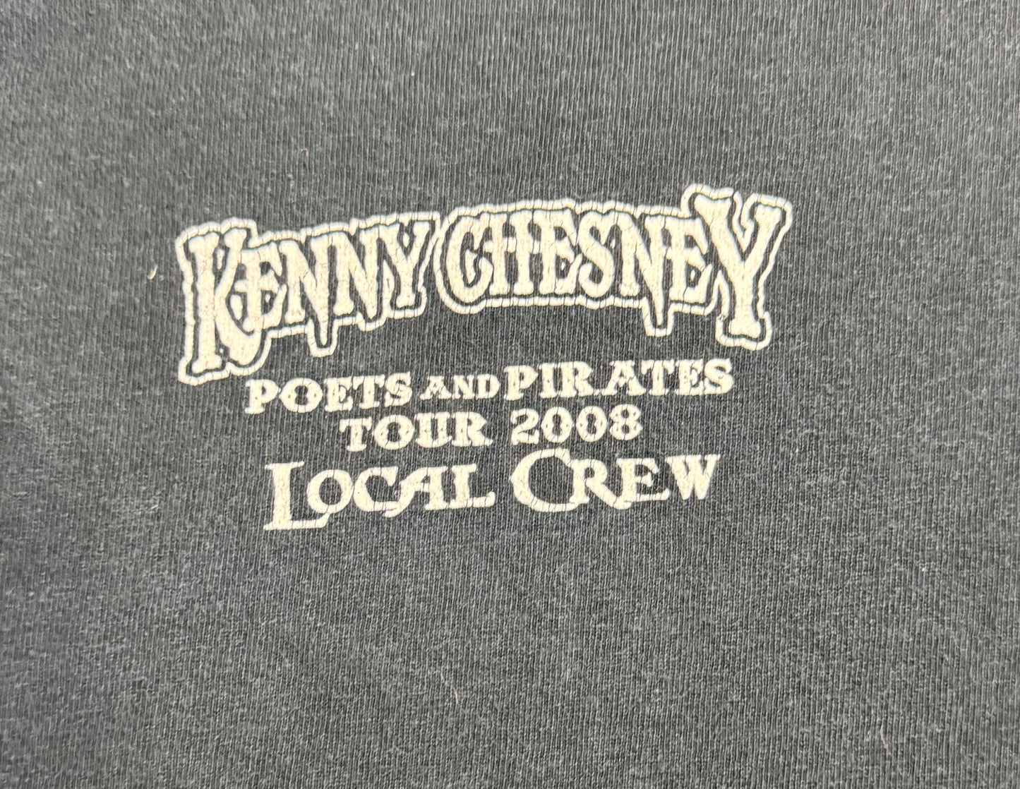 Kenny Chesney 2008 Poets and Pirates Concert T-Shirt Local Crew GILDAN size XL