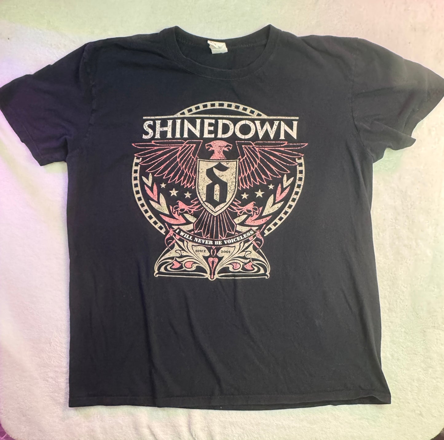 Shinedown I Will Never Be Voiceless Tour Concert T-Shirt Size XL Gildan