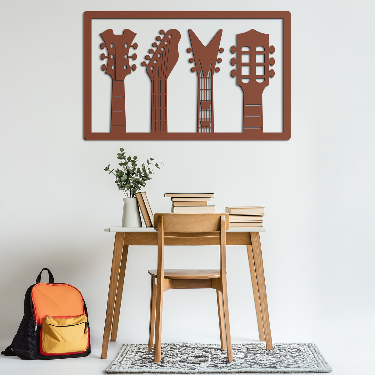 Guitar Neck Metal Wall Art - Modern Music Lover’s Decor- KAF258