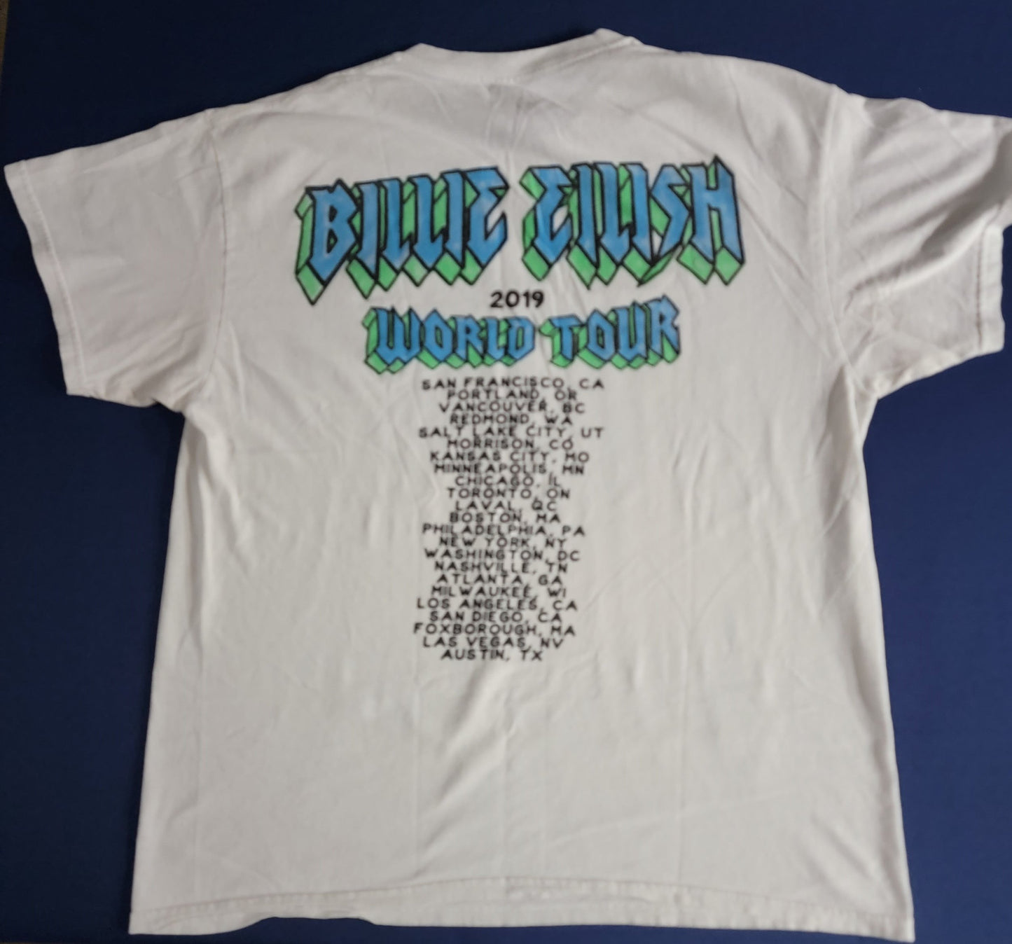 Billie Eilish 2019 World Tour Shirt Large