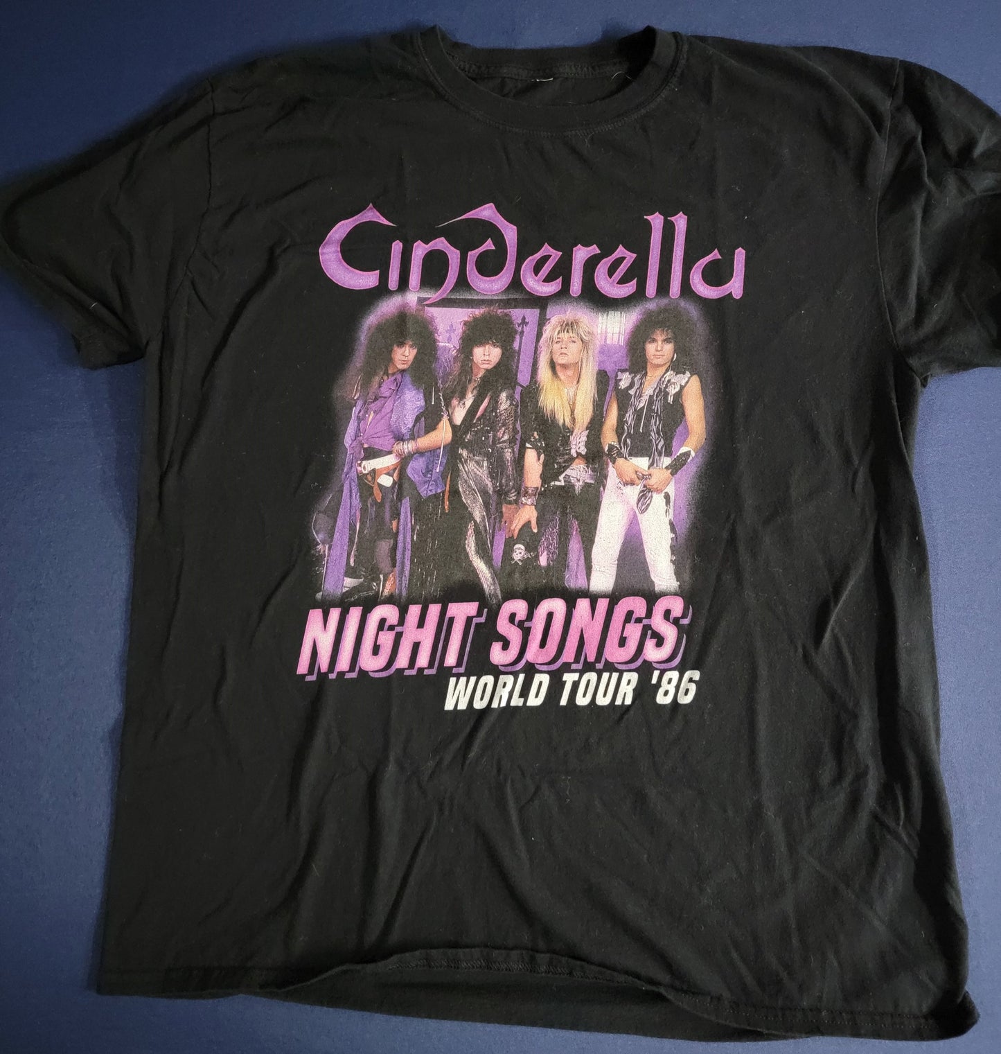 1986 Cinderella Night Songs Tour Shirt 2XL