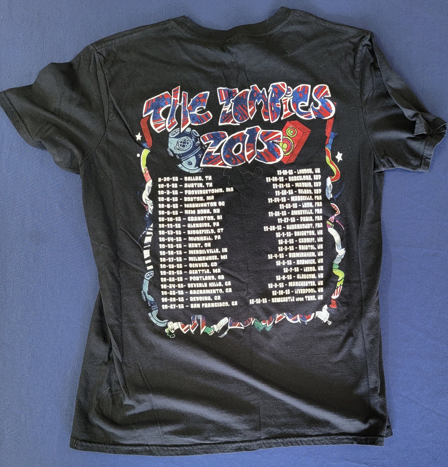 The Zombies 2015 Concert T-shirt Large