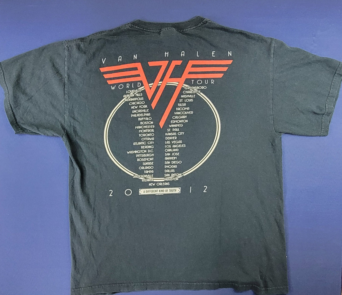 VAN HALEN 2012 Concert T-Shirt Large