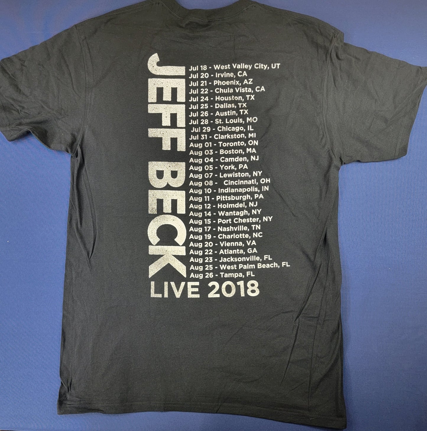 Jeff Beck 2018 Tour Shirt Large