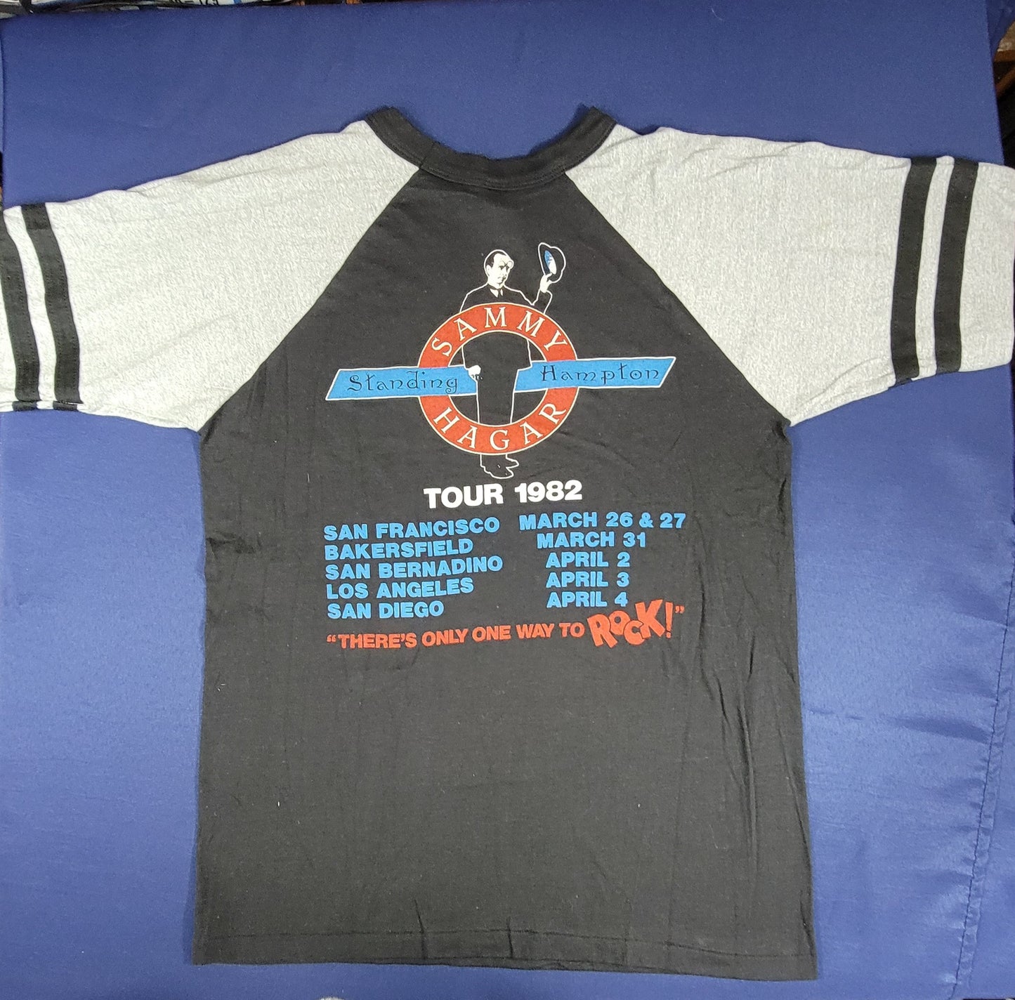 1982 Sammy Hagar  Standing Hampton Tour Shirt SIZE XL