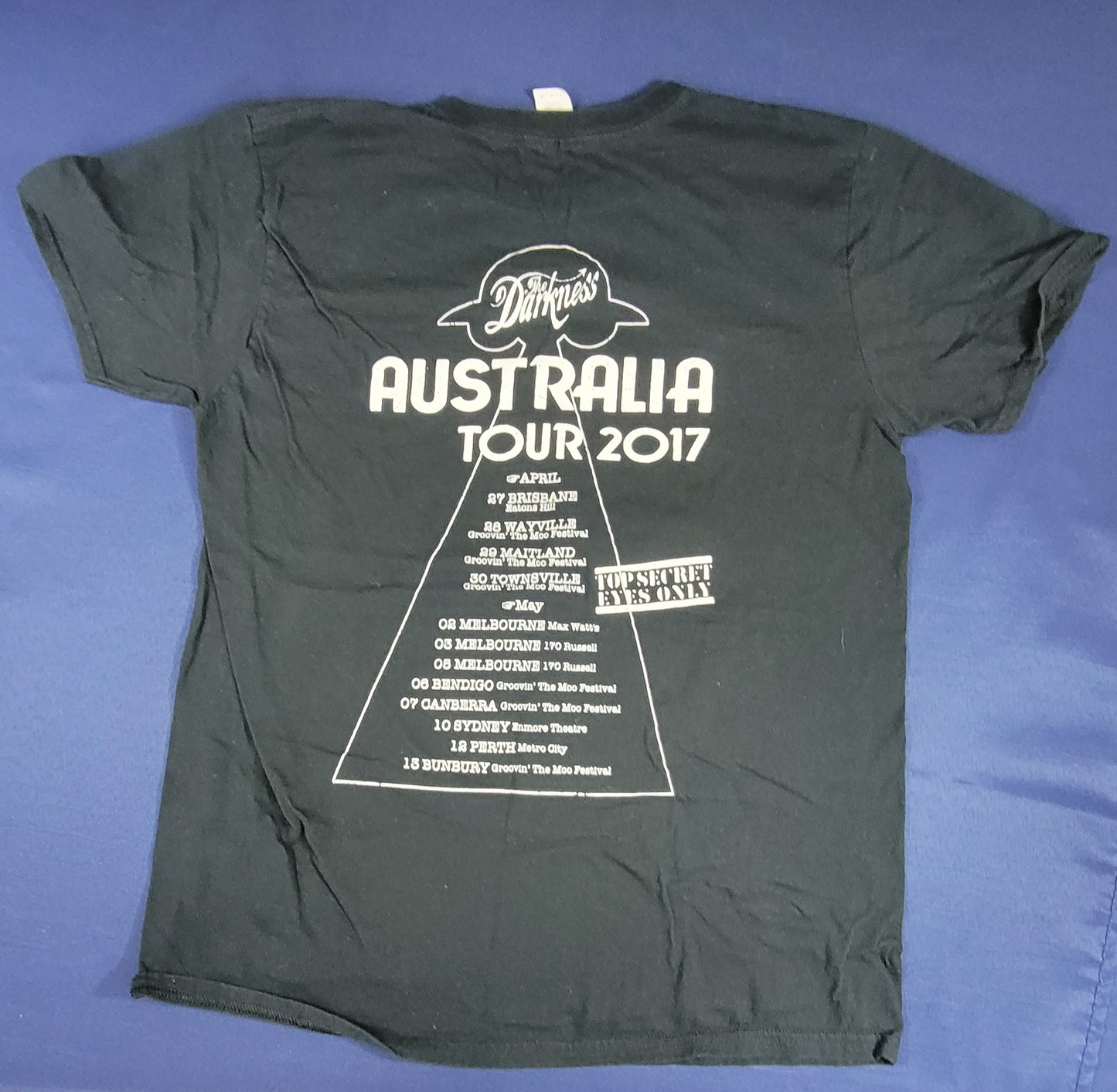 The Darkness Australia Tour 2017 Concert T-shirt Gildan Large