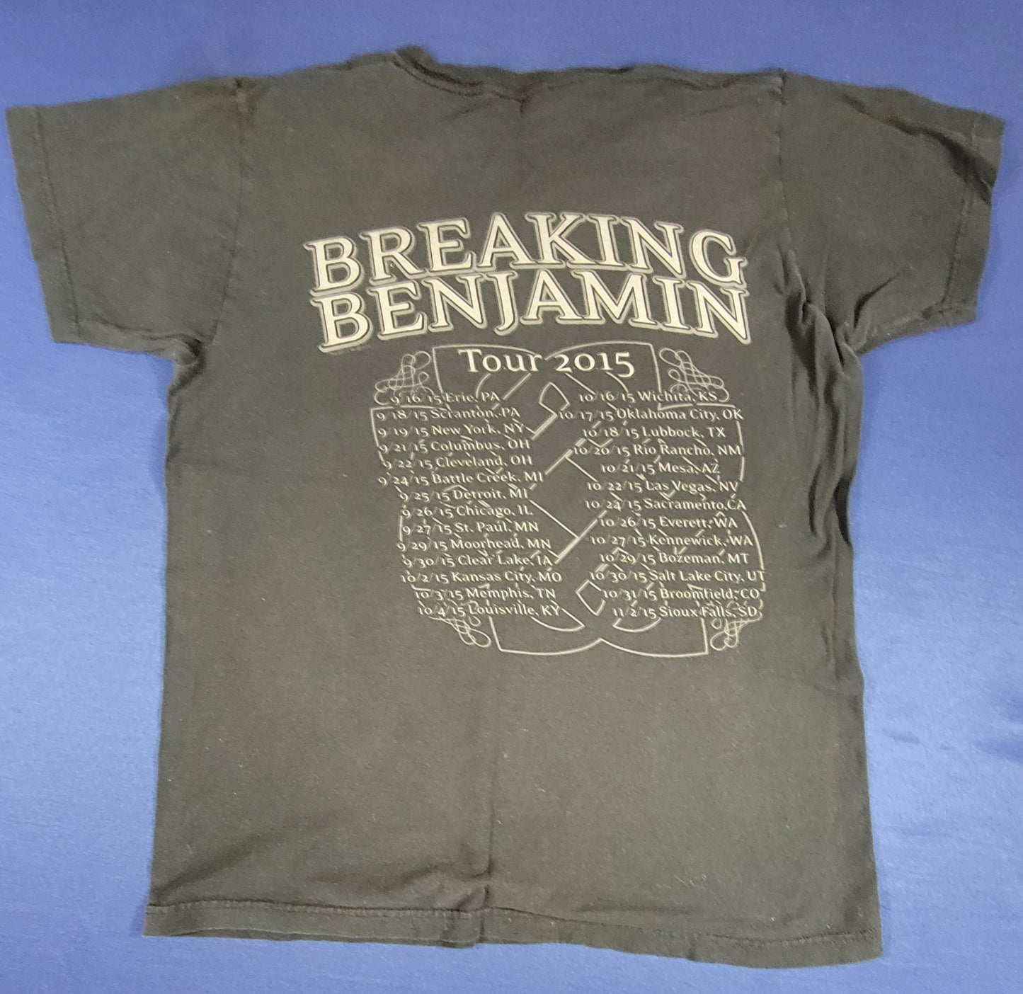 Breaking Benjamin 2015 Concert Tour T-Shirt Medium