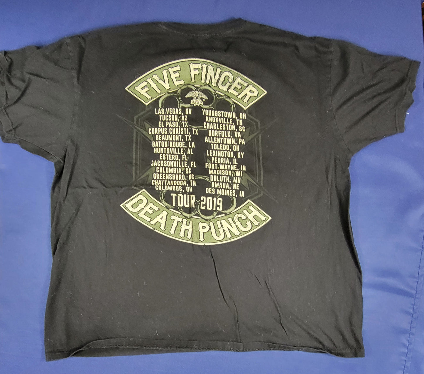 FFDP Five Finger Death Punch 2019 Concert Tour T-Shirt 2XL