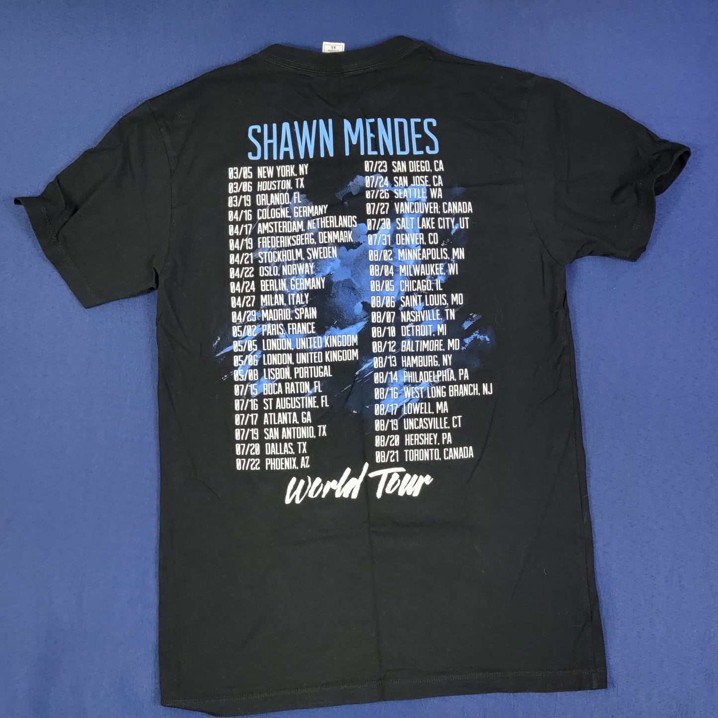 Shawn Mendes World Tour Concert T-Shirt XS