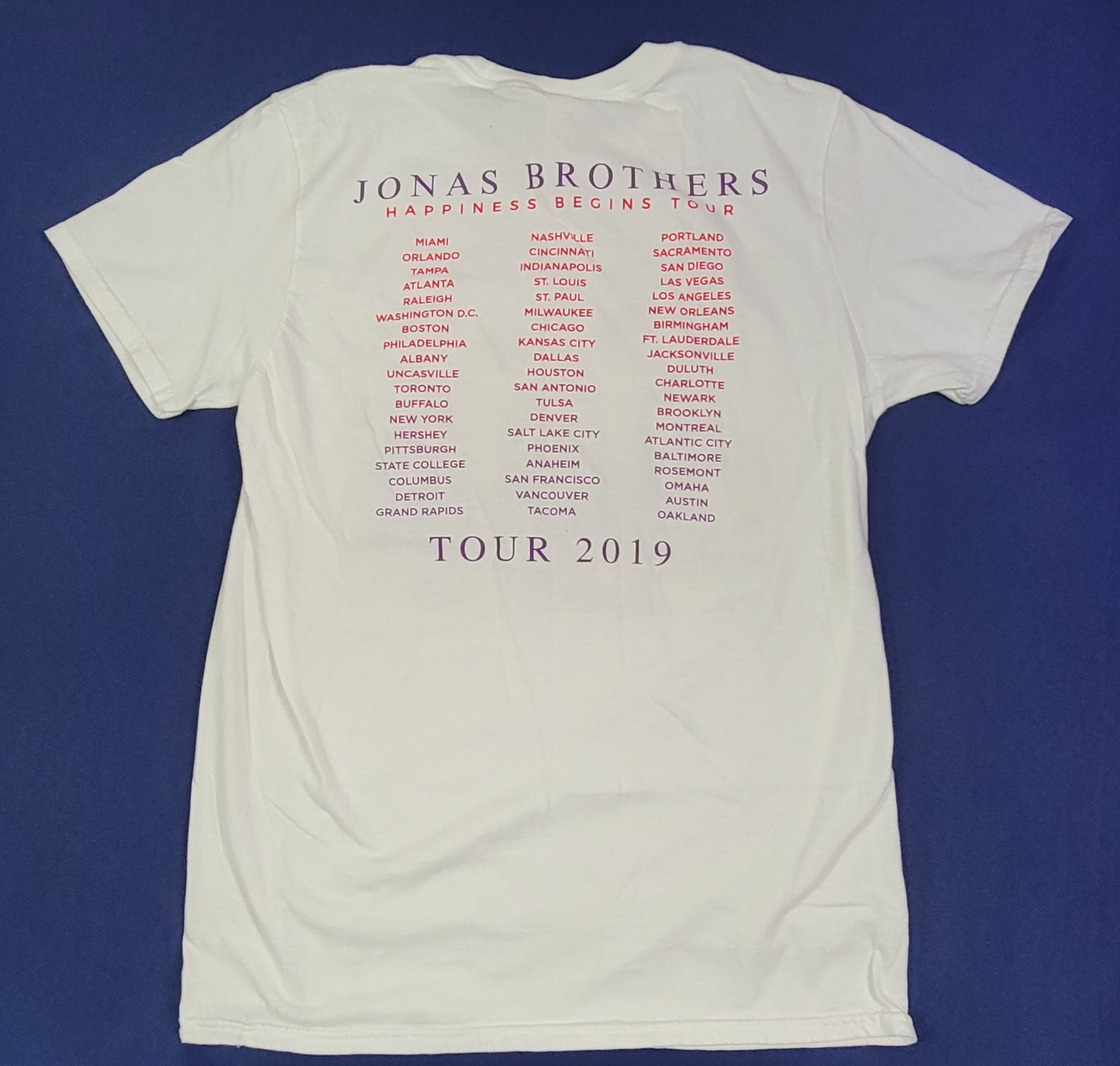 2019 Jonas Brothers Happiness Begins Tour Concert T-Shirt