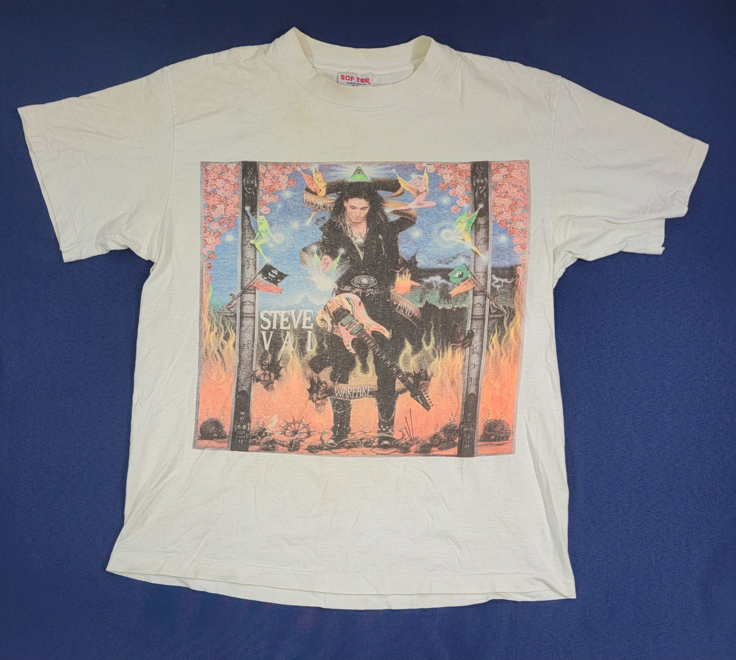 1990-1991 Steve Vai Passion and Warfare Concert T-shirt LARGE