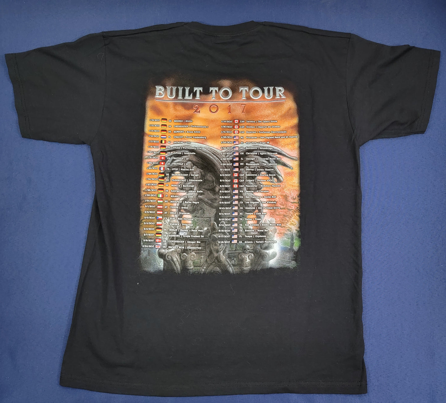 Hammer Fall 2017 Concert t-shirt Large