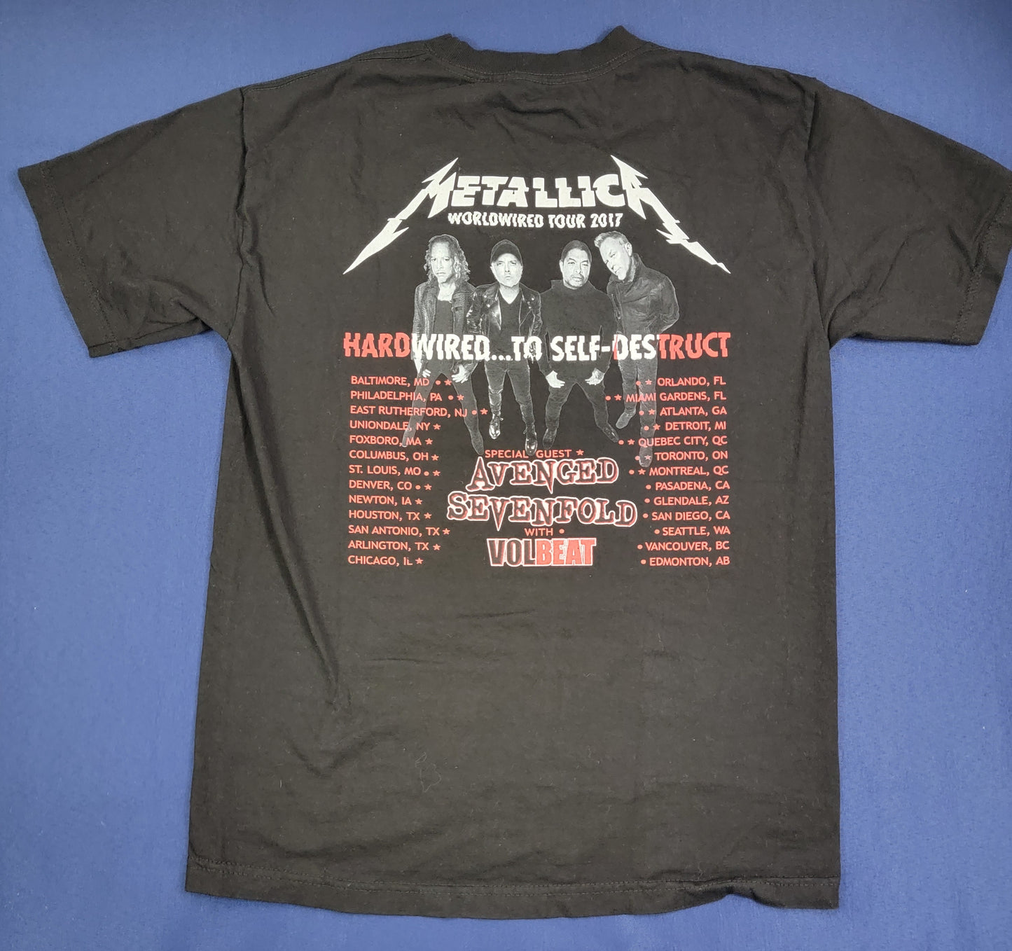 Metallica World Wired Tour Concert T-shirt Black Medium