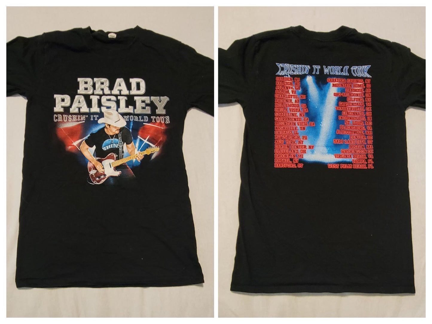 Brad Paisley  2015 Crushin' It World Tour Shirt Small