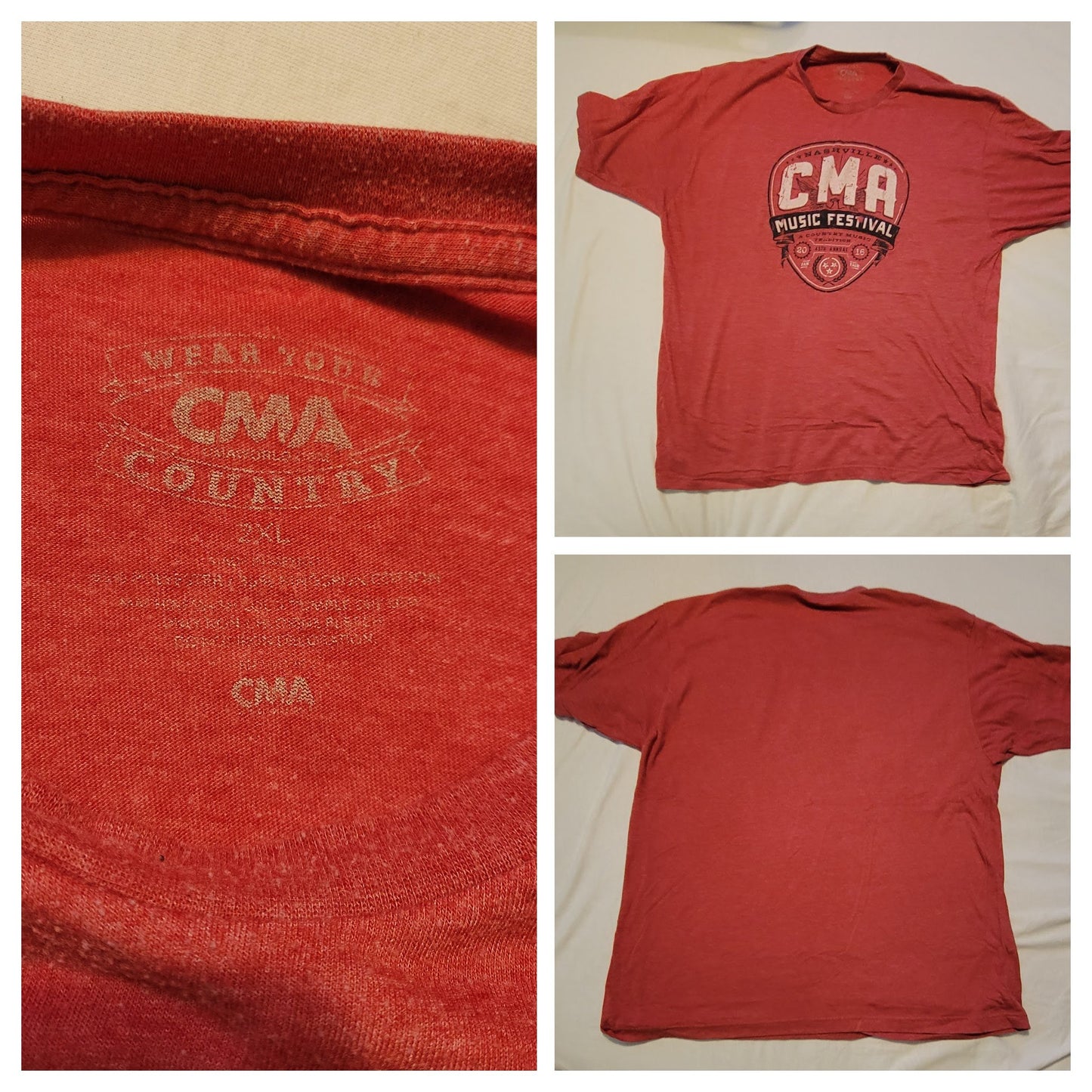 CMA 2016 Music Festival Nashville TN Shirt XL