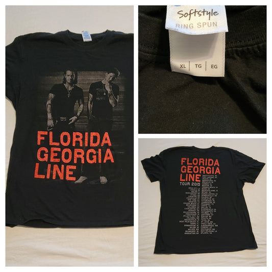 Florida Georgia Line 2015 Concert Tour T-Shirt XL