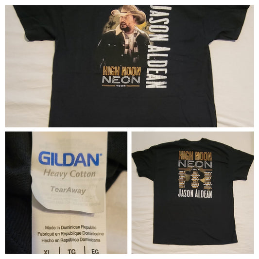 Jason Aldean 2018 High Noon Neon Tour T-Shirt XL