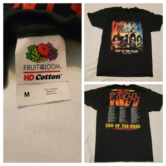 Kiss 2019 End of the Road Tour Concert T-Shirt Medium