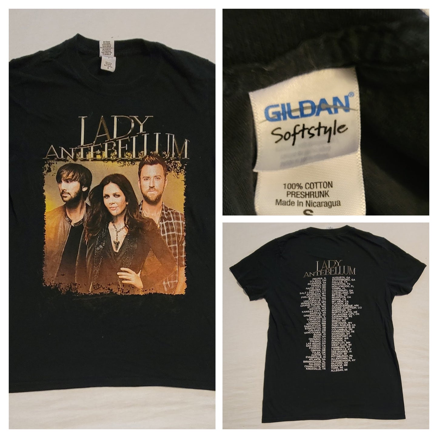 Lady Antebellum 2013 Golden Tour Concert T-Shirt Small