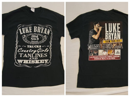 Luke Bryan 2018 Farm Tour Concert T-Shirt Medium