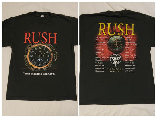 Rush  2011 Time Machine Tour Concert T-Shirt Medium