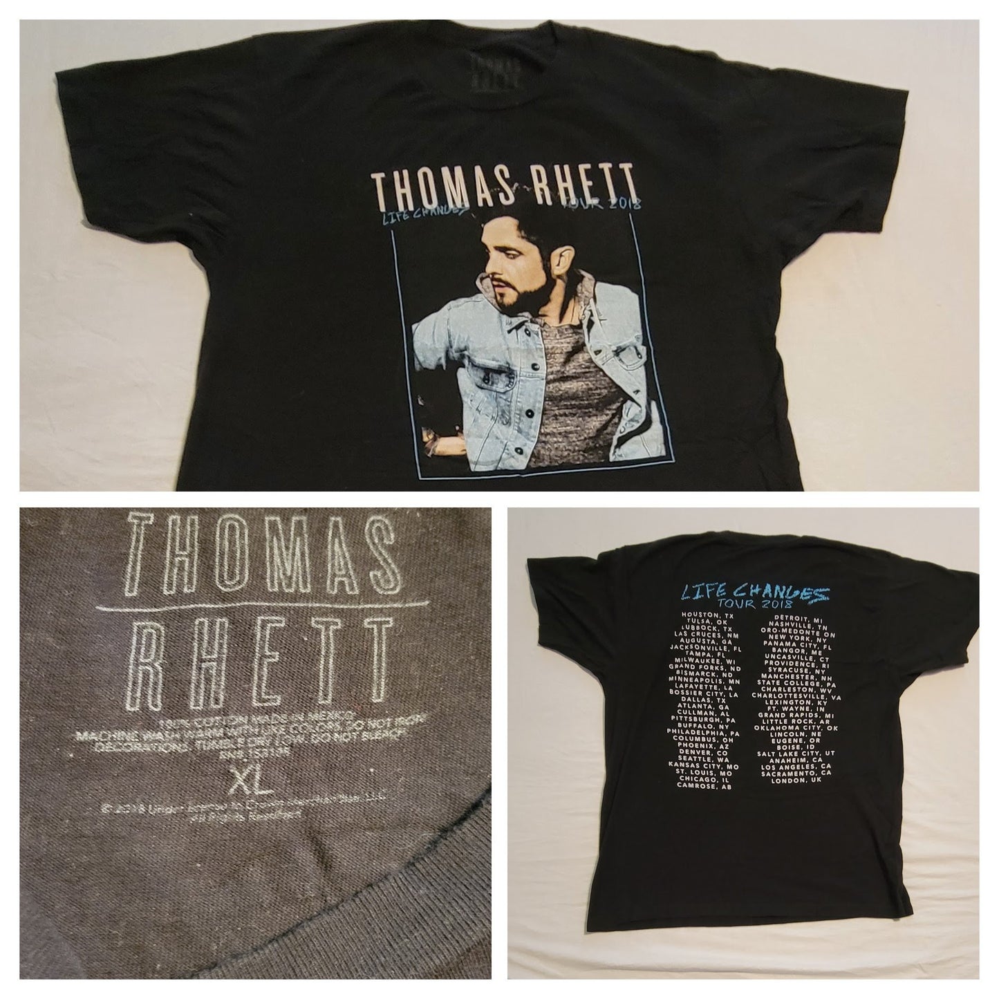 Thomas Rhett  2018 Life Changes Tour Concert T-shirt  XL