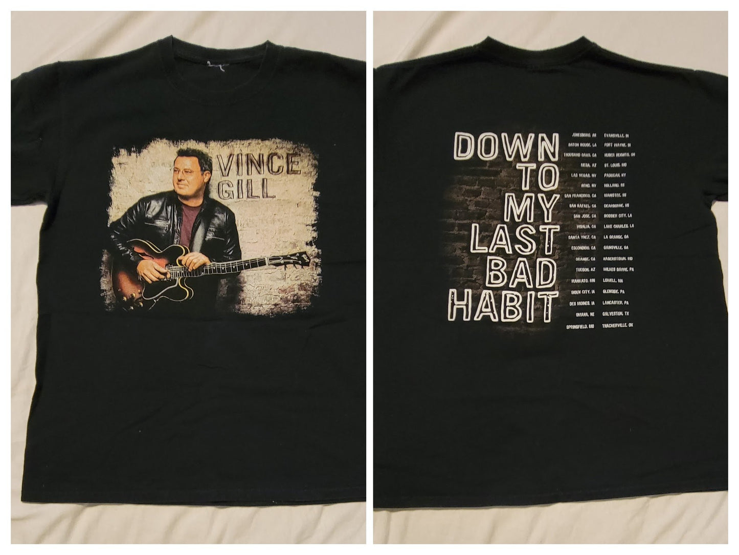 Vince Gill 2016 Down To My Last Bad Habit Tour Shirt